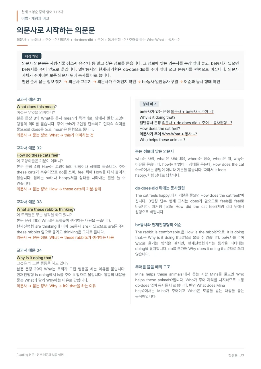 3과 학생용 · 어법 지면