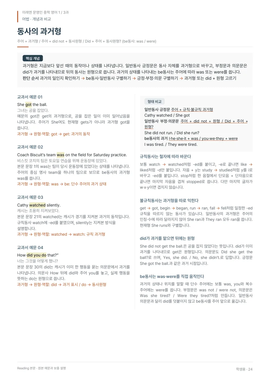 3과 학생용 · 어법 지면