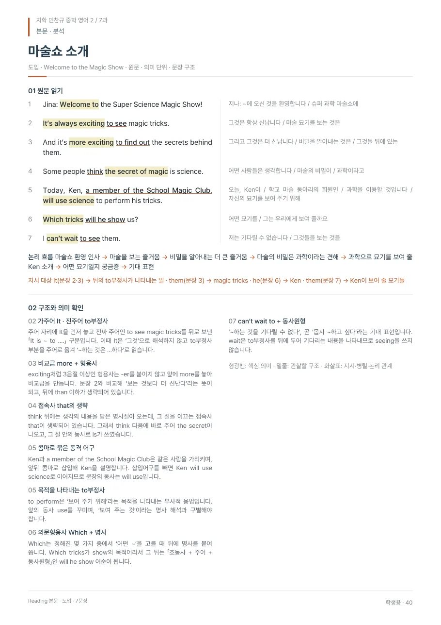 7과 학생용 · 본문 지면