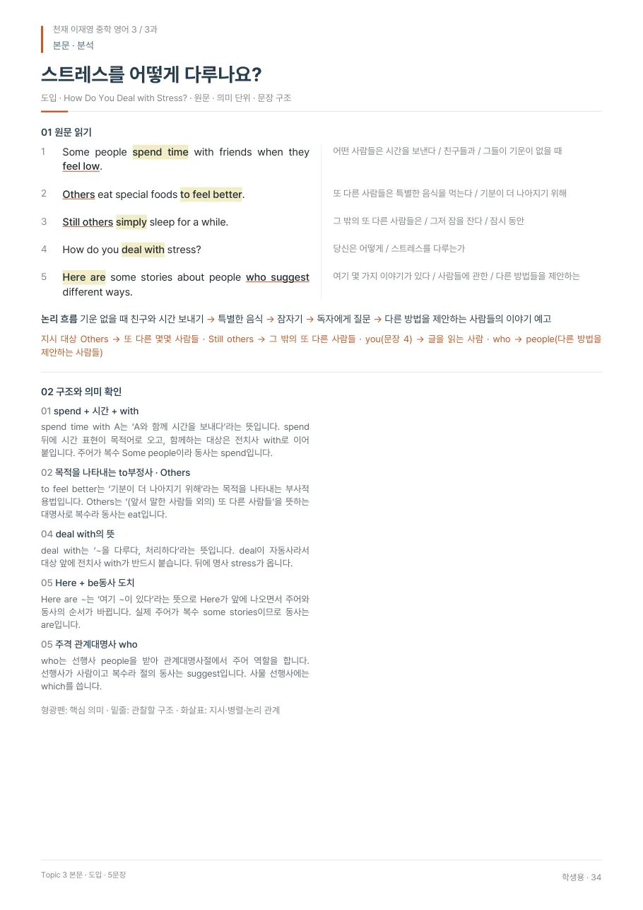 3과 학생용 · 본문 지면