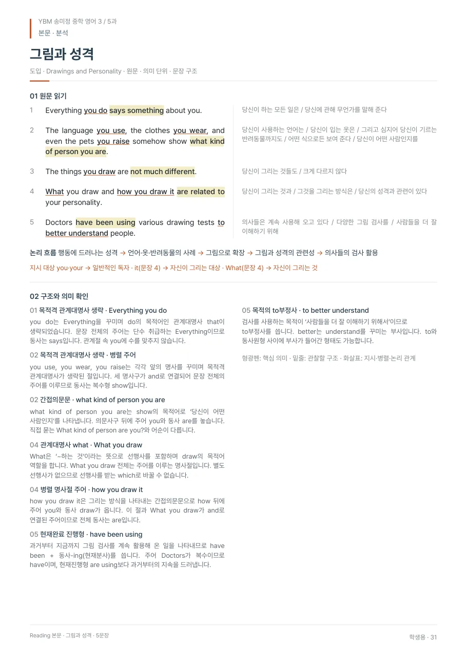 5과 학생용 · 본문 지면